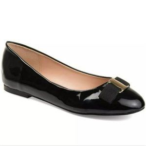 Journee Collection Kim 2 Ballet Flats Black Patent